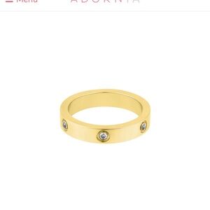 Cartier style gold ring size 8